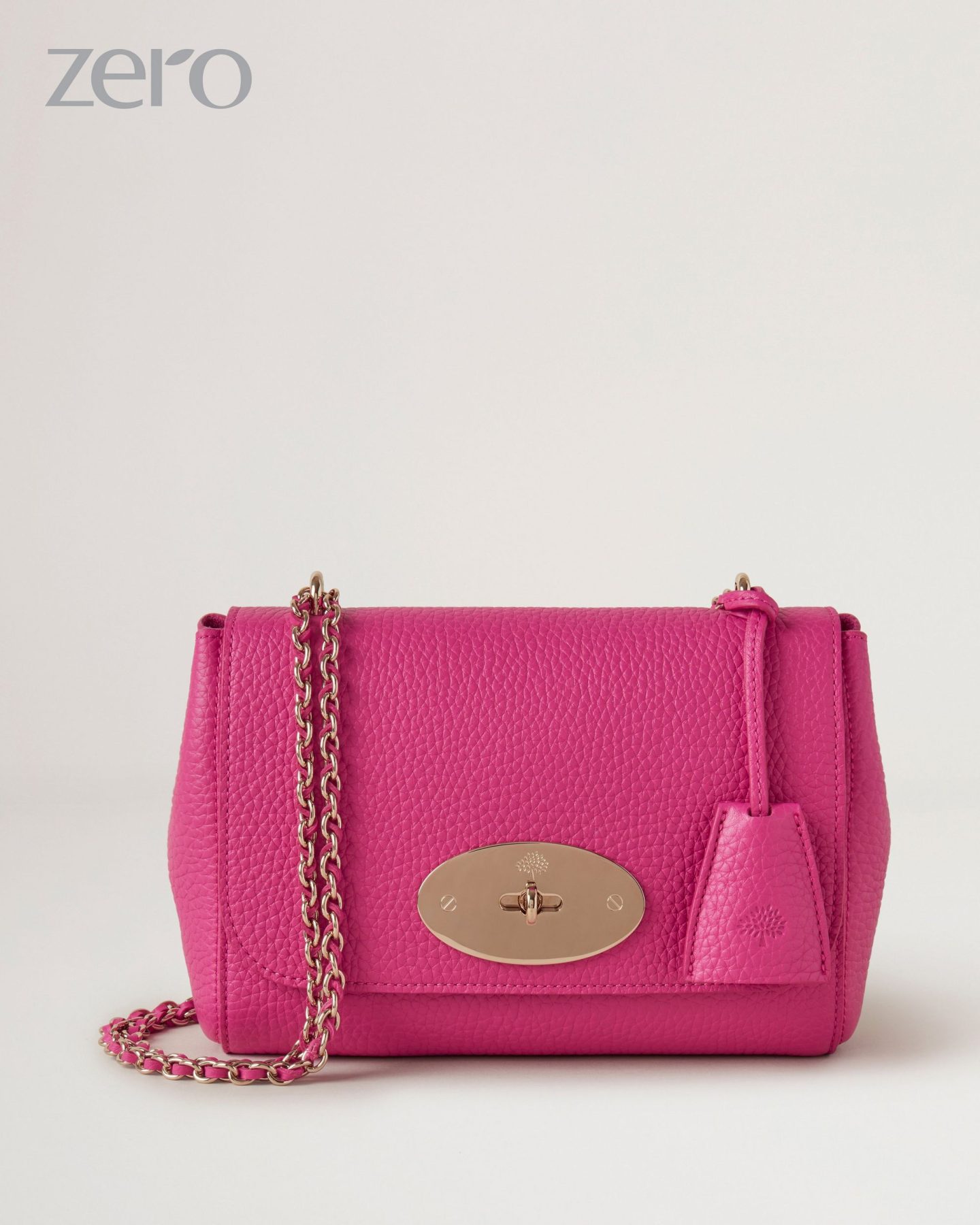 Pink Mulberry Lily in Carbon Neutral, Mulberry Pink Heavy Grain leather 